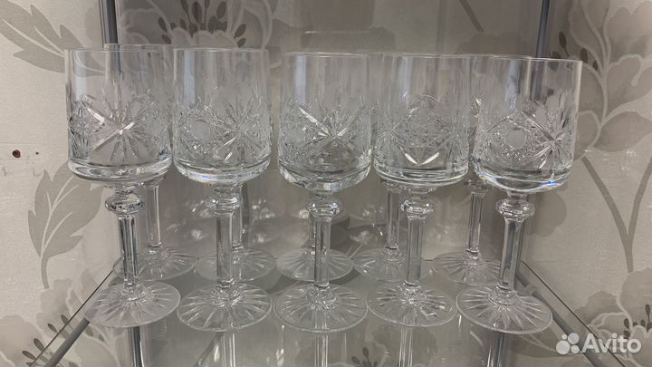 Бокалы рюмки хрусталь 20 шт