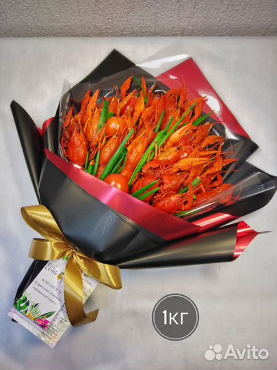 Букеты из раков и морепродуктов