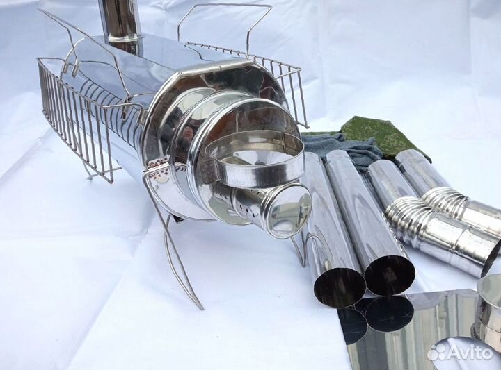 Печь для палатки Кабанчик на 15 литров с решетками