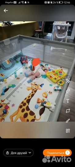 Большой детский манеж бу