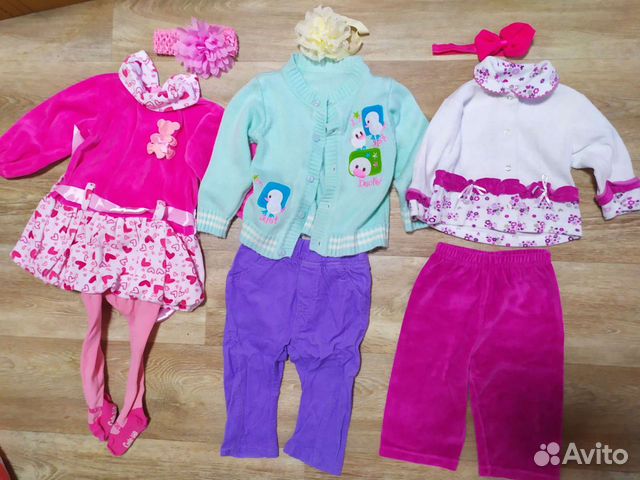 Вещи на девочку до года (до 74 см) пакетом