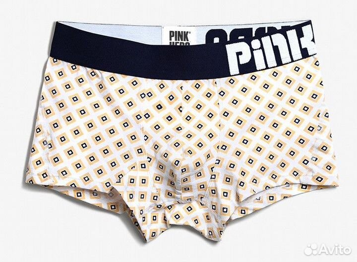 Мужские боксеры в ромбик Pink Hero