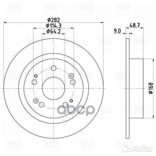 Диск торм. для а/м Honda Accord (08) зад. d28
