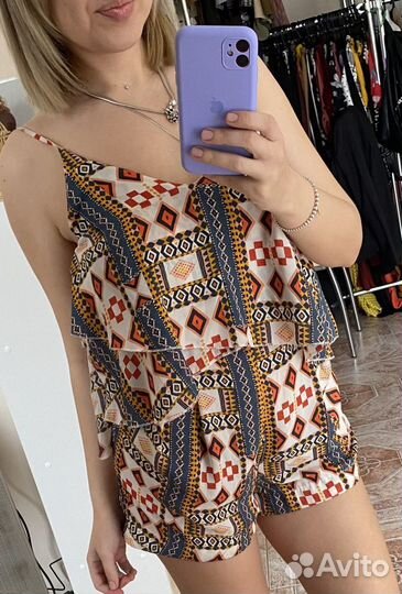 Комбинезон ромпер платье с шортами размер s
