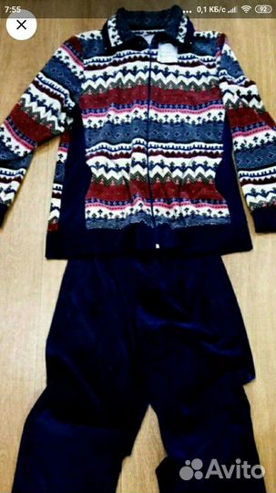 Новый спортивный костюм. велюр