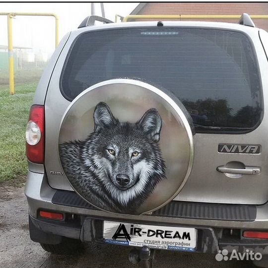 Аэрография на колпак запасного колеса