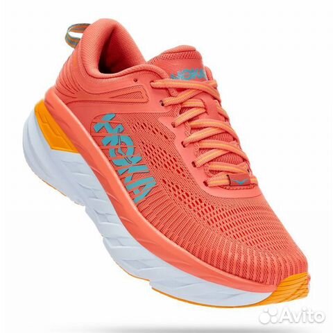 Hoka bondi 7 (W) Кроссовки беговые женские Красный