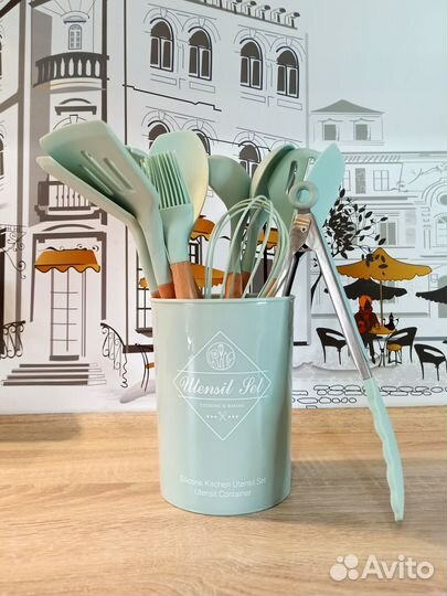 Набор силиконовых кухонных принадлежностей 12 пред