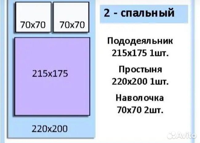 Постельное бельё 2х спальное поплин