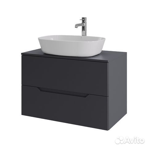 Тумба с раков. 80 графит/бел. Li-80tugmdf+B08-500W