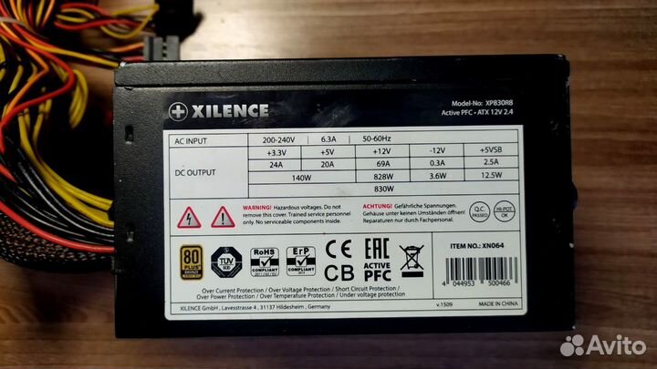 Блок питания Xilence 830W 80+ Bronze