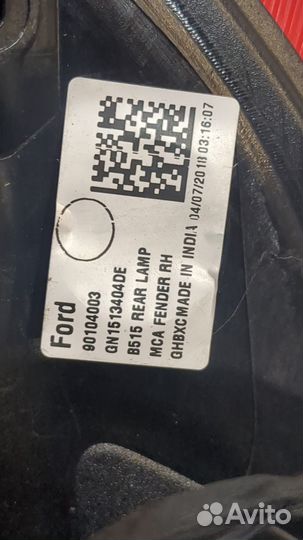 Фонарь (задний) правый Ford EcoSport 2017, 2018