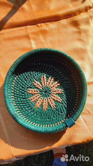 Плетёный поднос