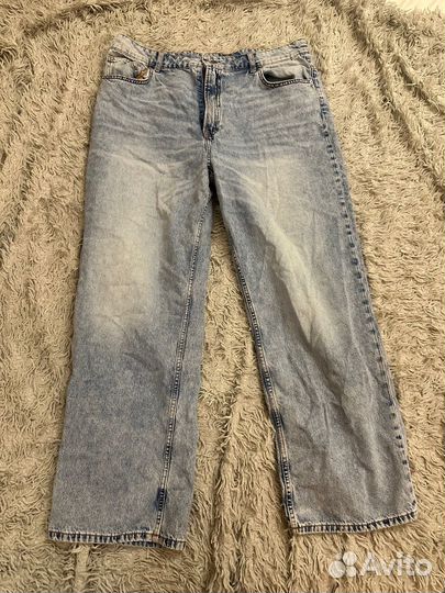 Джинсы голубые H&M трубы
