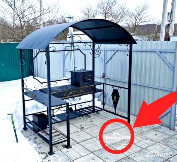 Мангал с крышей