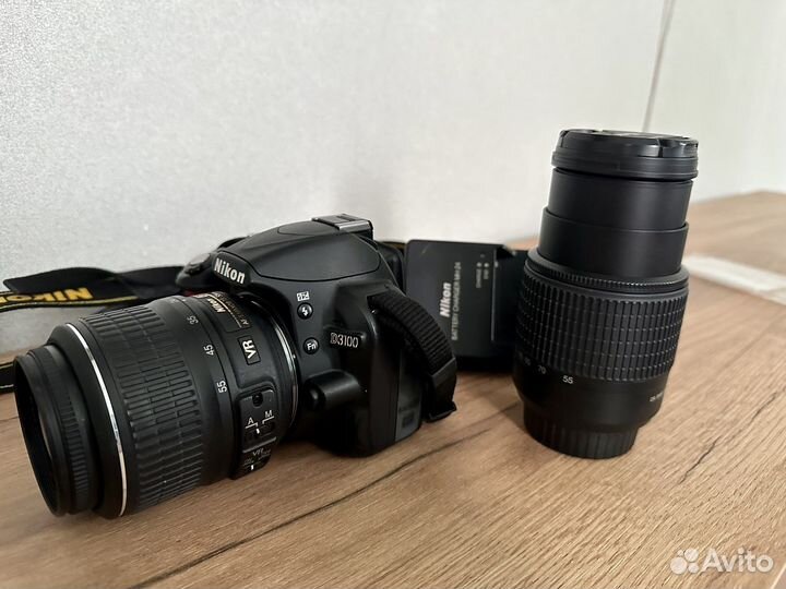 Зеркальный фотоаппарат nikon d3100 и 2 объектива