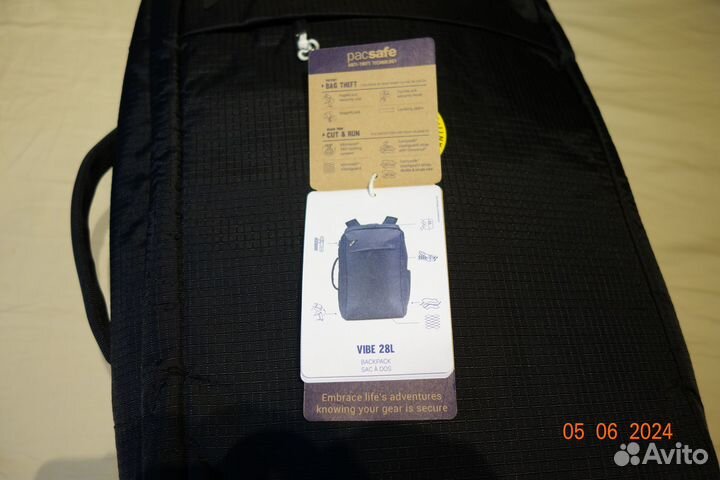 Рюкзак Pacsafe Vibe 28L, антивор ручная кладь