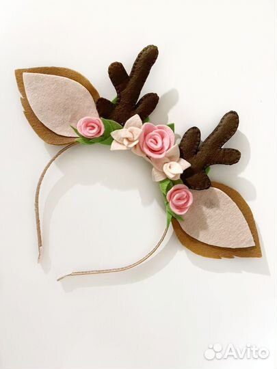 Ободок с ушками олененок