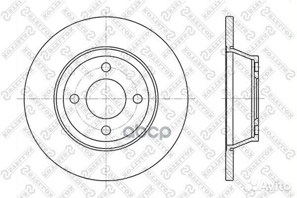 6020-4741-SX диск тормозной передний Audi 80 B