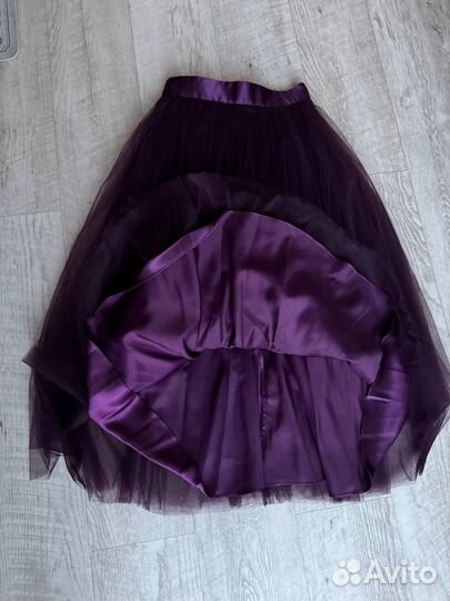Юбка из фитина фиолетовая