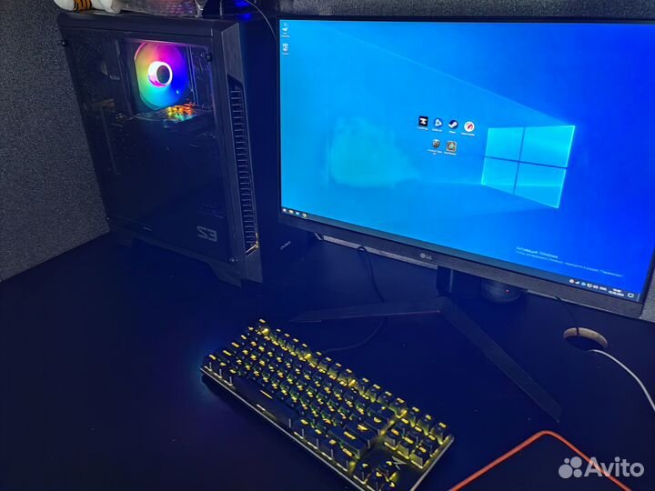 Игровой пк i3 12100f RX 6600