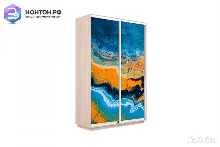 Шкаф-купе 2-х дверный Нонтон фото №1006 / дуб моло