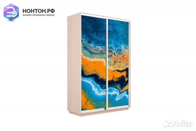 Шкаф-купе 2-х дверный Нонтон фото №1006 / дуб моло