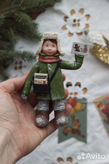 Ватные елочные игрушки