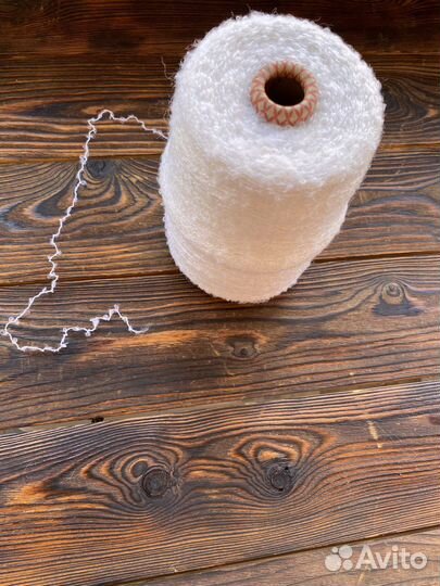 Пряжа итальянская бобиная букле с эластаном