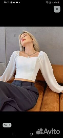 Блузка топ нарядная 48