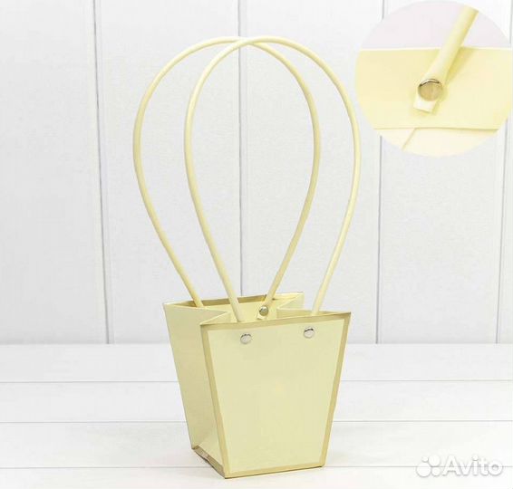 Пакет подарочный «Ваза для цветов» 12,5*12*8 с зол