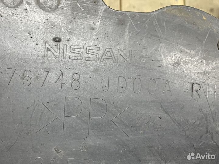 Задние подкрылки Nissan Qashqai J10