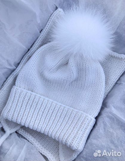 Вязаные шапки, снуды, шарфы, варежки из мериноса