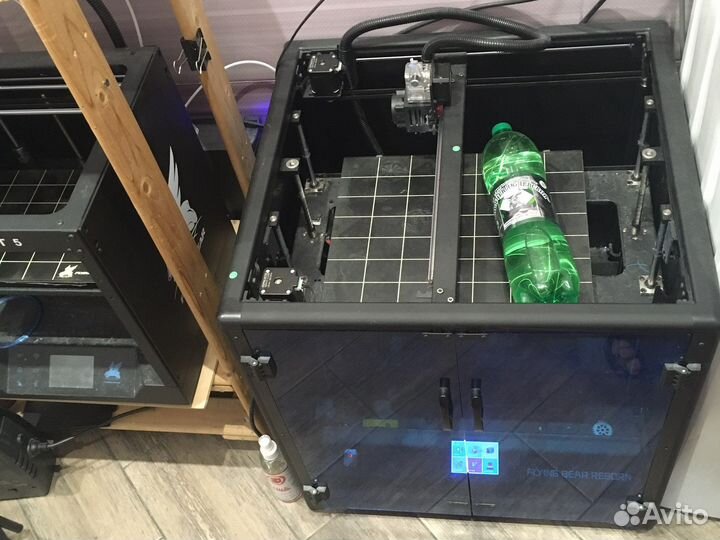 3D печать большая область, 3 принтера в работе