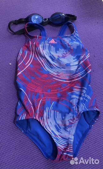 Купальник adidas, очки joss