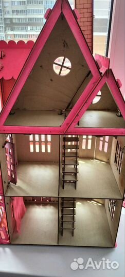 Домик кукольный деревянный для барби