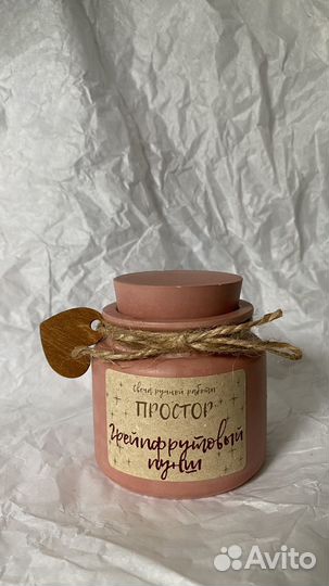 Ароматическая свеча ручной работы