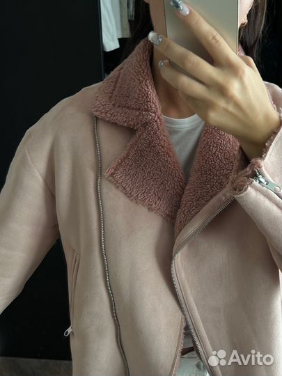 Дубленка zara укороченная