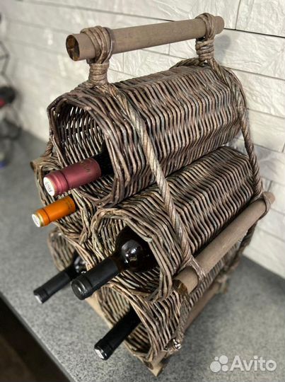 Подставка для винных бутылок ручная работа