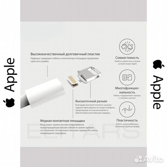 Кабель зарядки iPhone Lightning to USB 1 метр