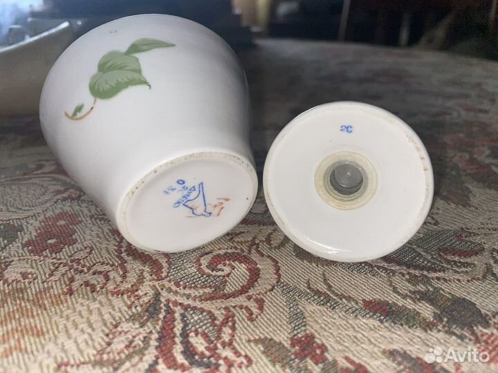 Солоница сахарница и перечница дулево лист