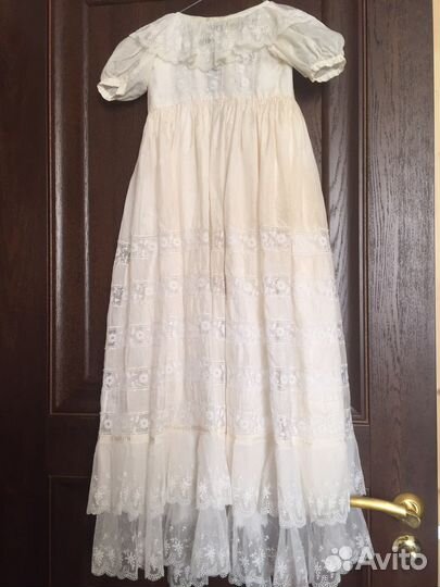 Крестильный антикварный винтажный набор младенца