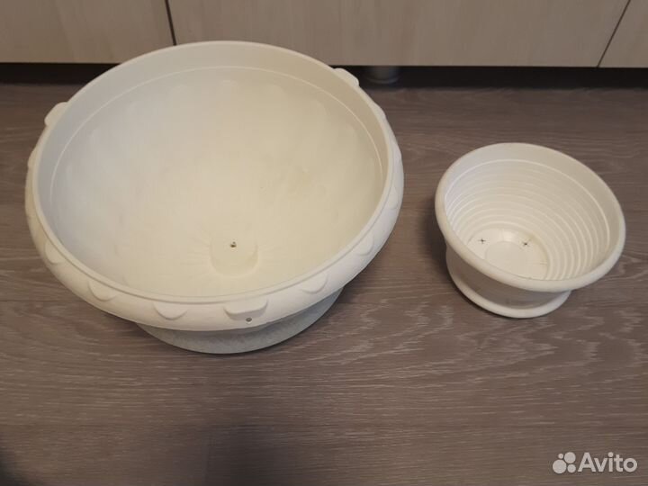 Горшки для цветов белые пластиковые подвесные