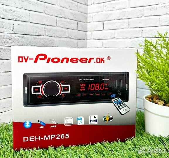 Магнитола 1 din с bluetooth pioneer арт837