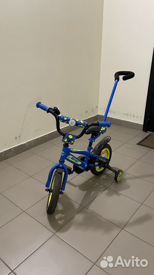 Детский велосипед Aist Pluto 12 с ручкой
