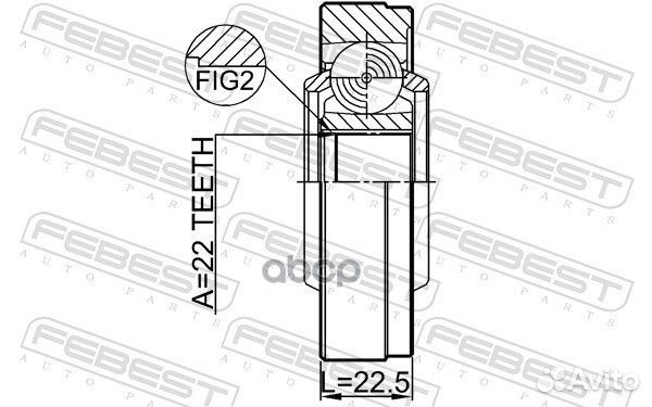 Шрус карданного вала 22x74 2911-fliisha Febest