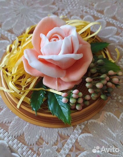 Роза в куполе из мыла