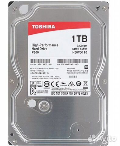Жесткий диск 1 тб Toshiba