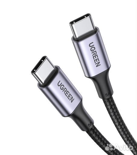 Кабель ugreen US316 1.5м черный USB-C Cable Alumi