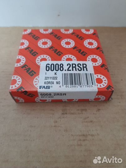 Подшипник 6008-2RSR FAG Закрытый